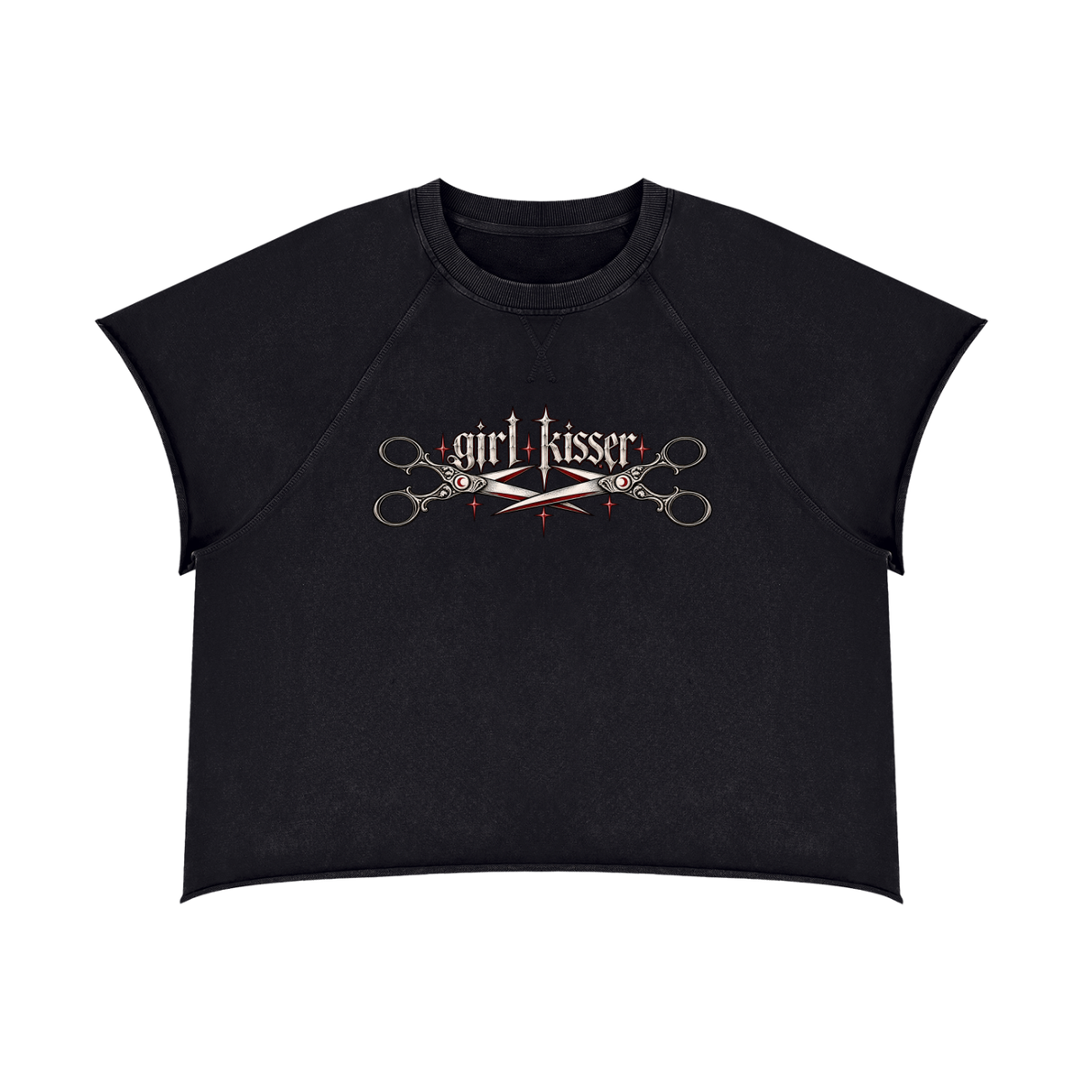 Girl Kisser Raw-Edge Boxy Tee