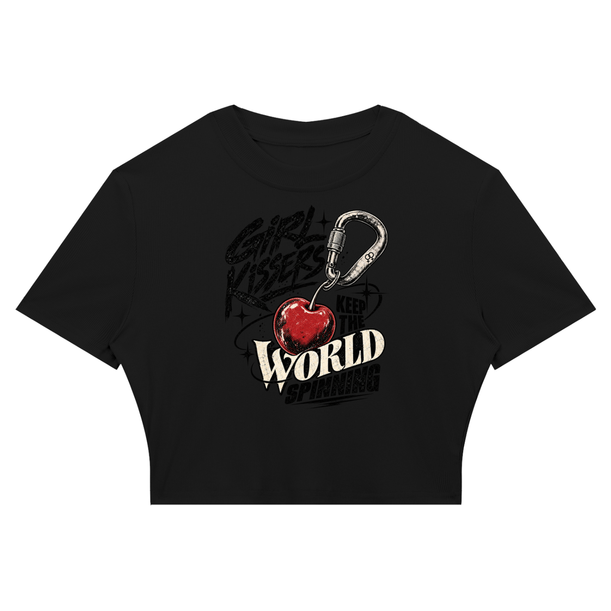 Carabiner | Slim Ribbed Crop T-Shirt