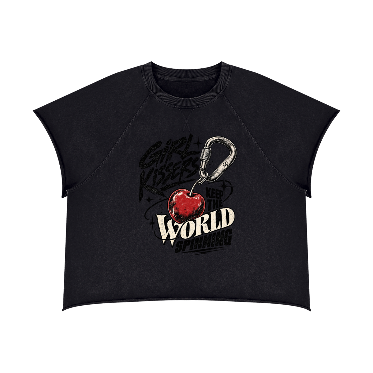 Carabiner | Vintage Wash Raw Edge Boxy T-Shirt