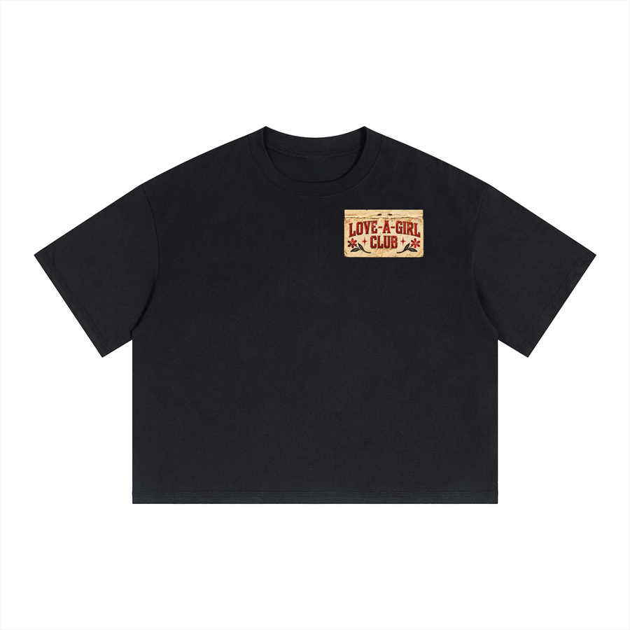 Love-A-Girl | Boxy Drop Shoulder Crop T-Shirt