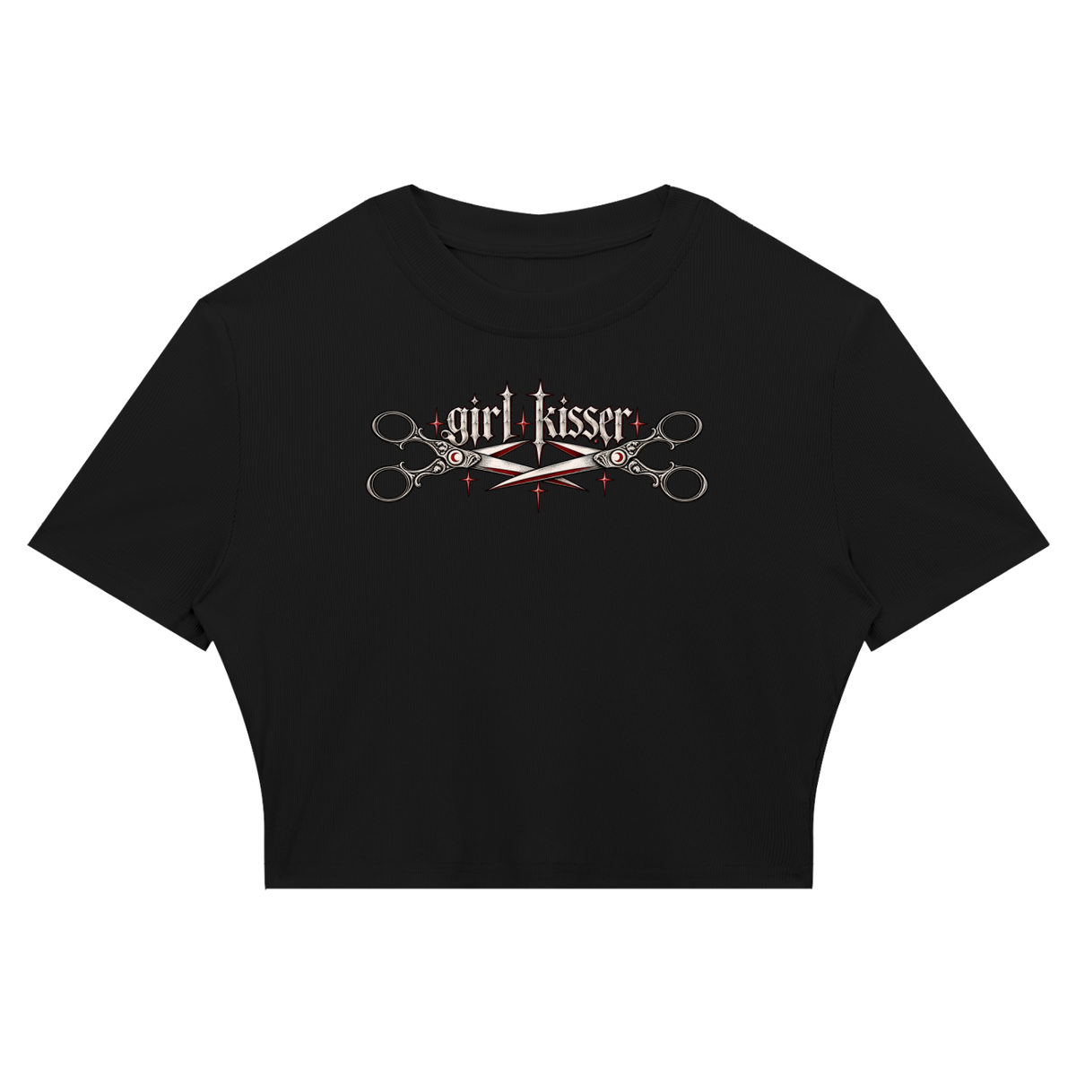 Girl Kisser Ribbed Crop Tee