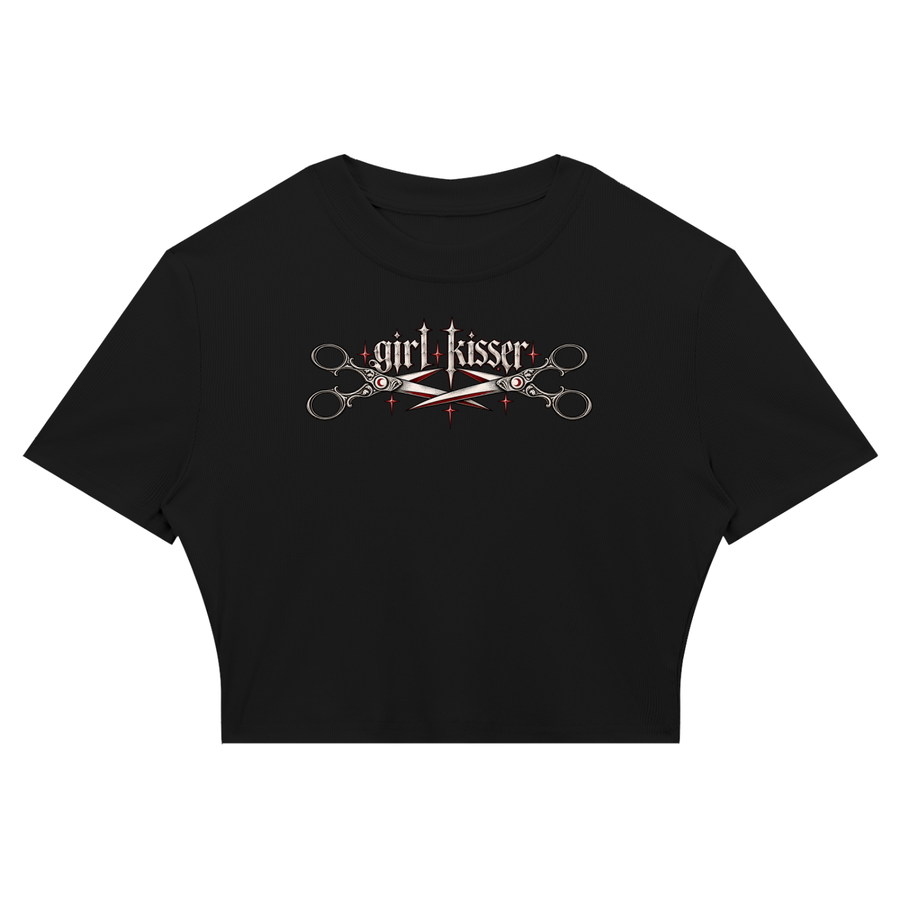 Girl Kisser Ribbed Crop Tee