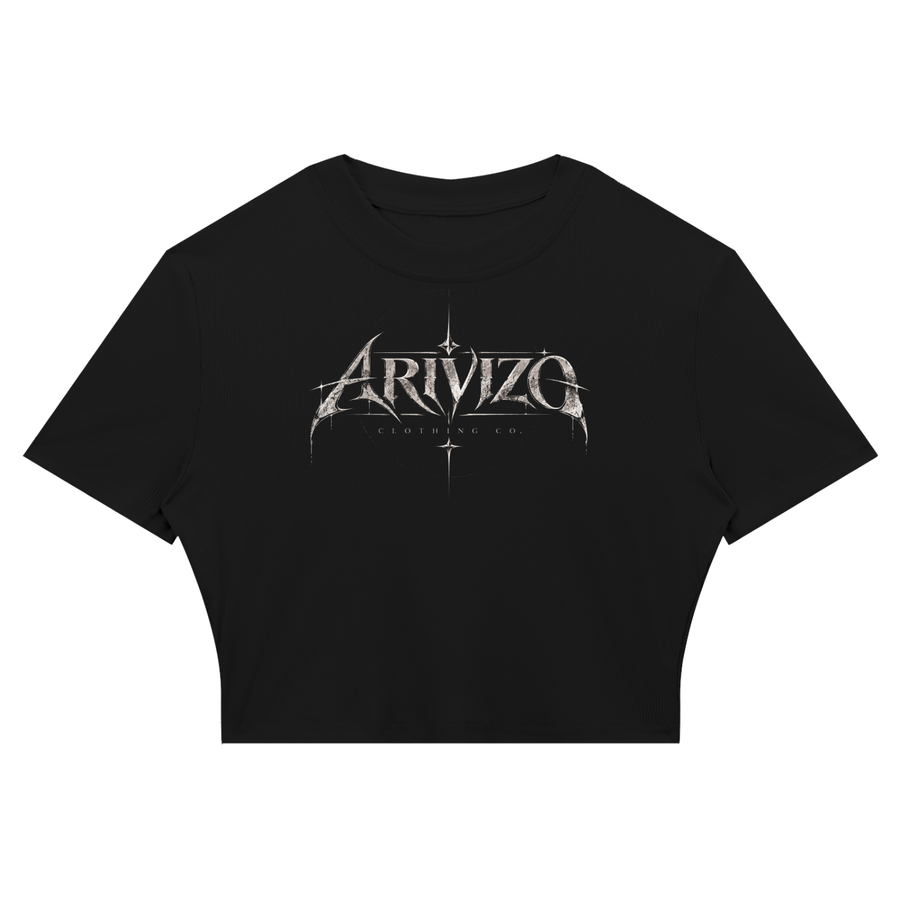 Arivizo | Slim Ribbed Crop T-Shirt