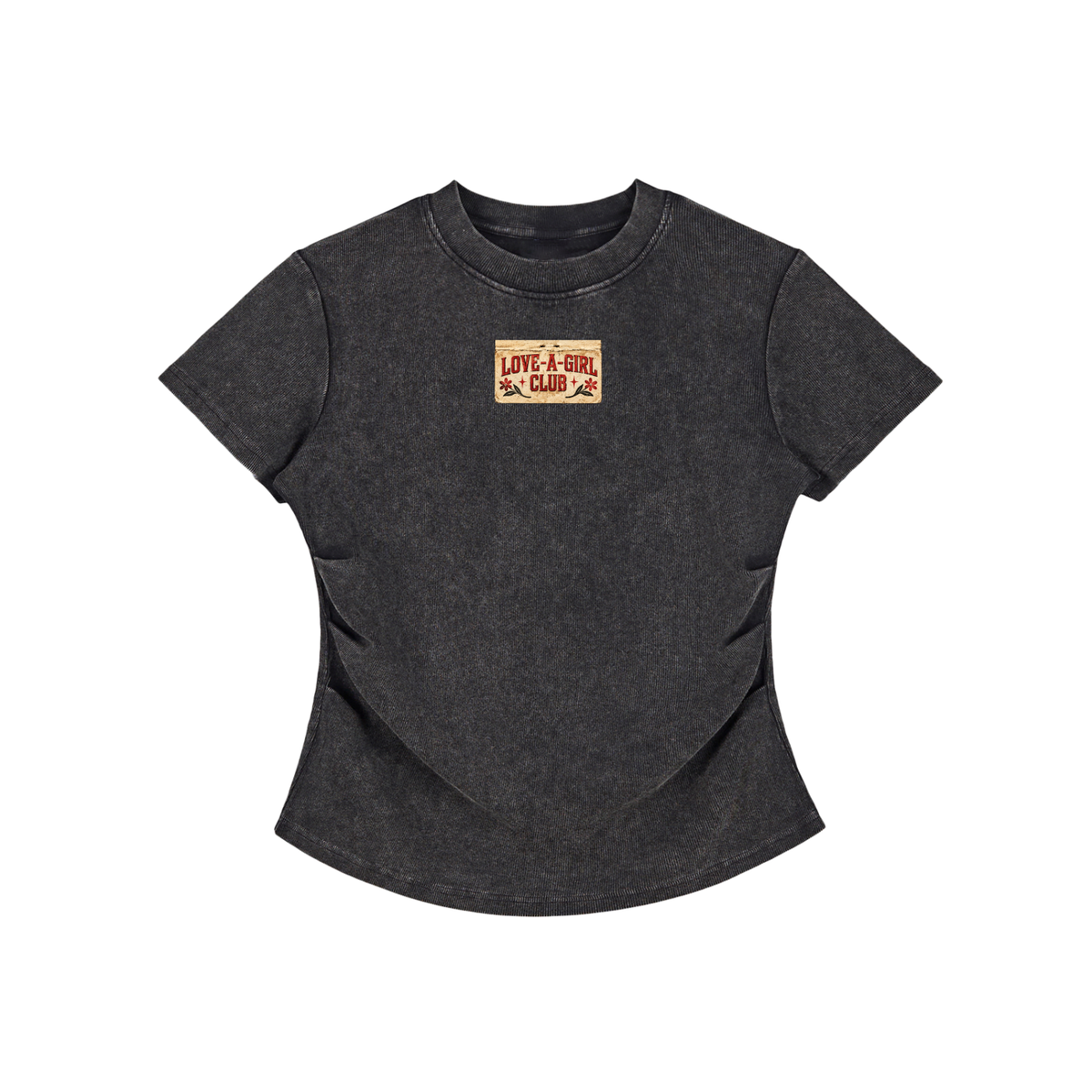 Love-A-Girl | Vintage Washed Bodycon Cotton T-Shirt
