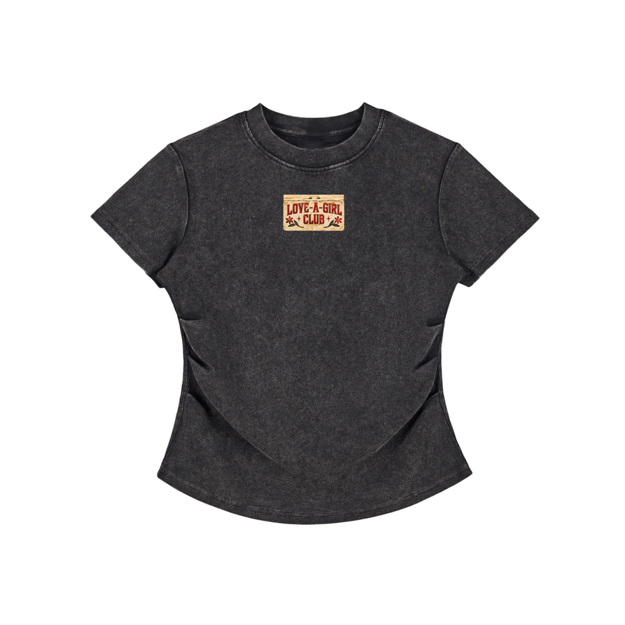 Love-A-Girl | Vintage Washed Bodycon Cotton T-Shirt