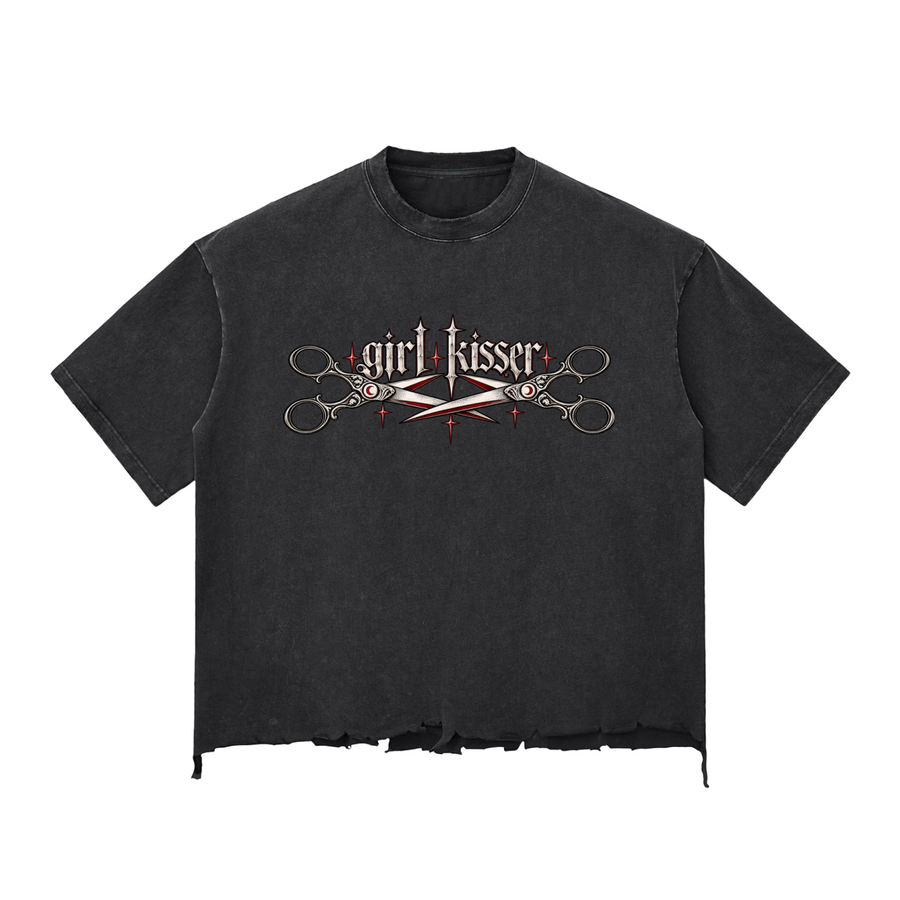 Girl kisser Snow-Wash Boxy Tee