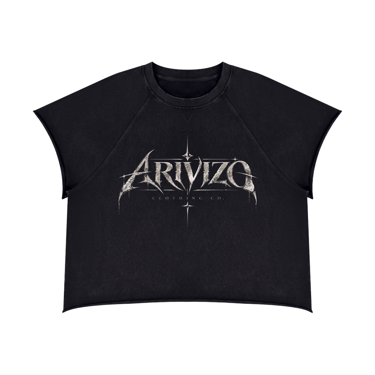 Arivizo | Vintage Wash Raw Edge Boxy T-Shirt