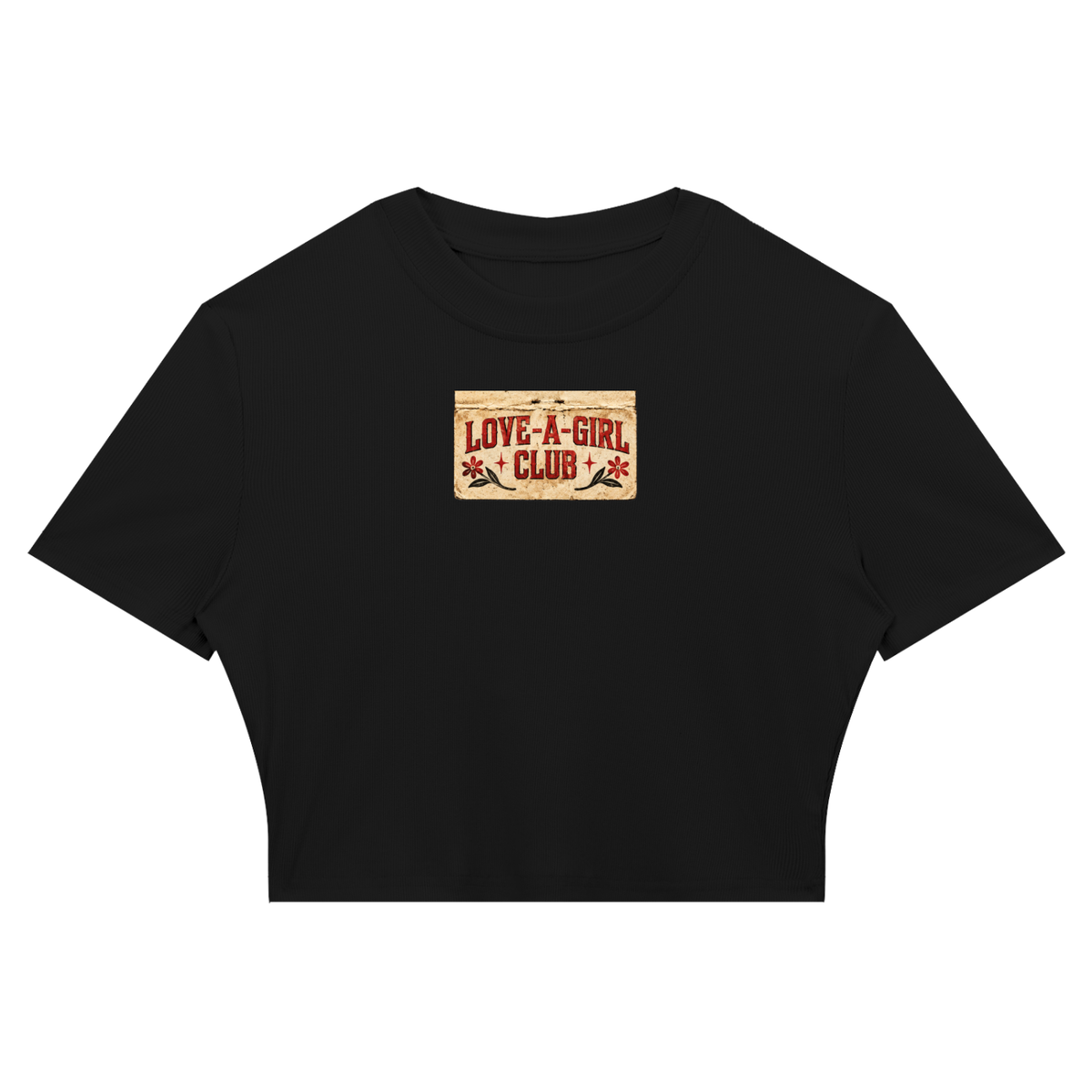 Love-A-Girl | Slim Ribbed Crop T-Shirt