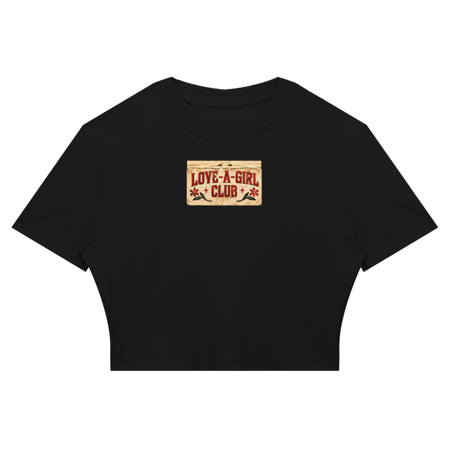 Love-A-Girl | Slim Ribbed Crop T-Shirt