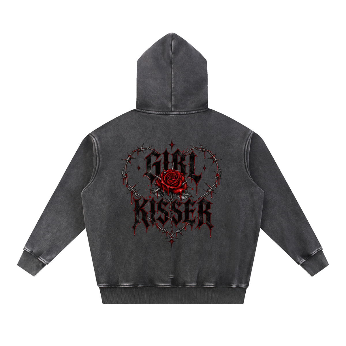 Rose | Snow Wash Fleece Oversize Hoodie