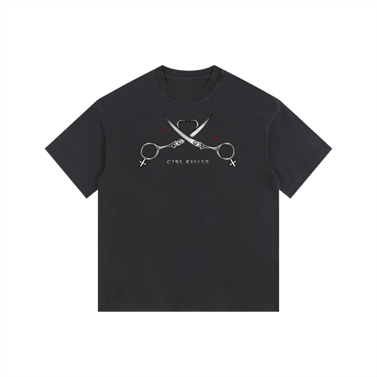 Girl Kisser Washed Oversized Tee
