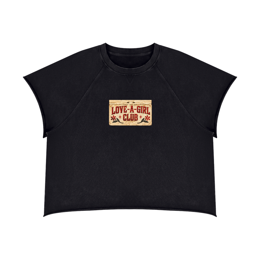 Love-A-Girl | Vintage Wash Raw Edge Boxy T-Shirt