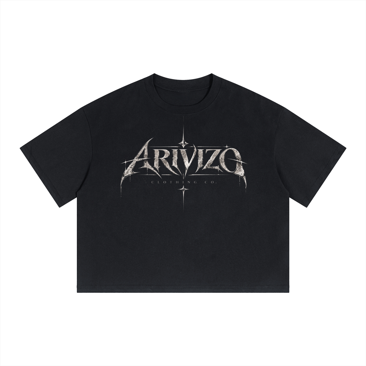 Arivizo | Boxy Drop Shoulder Crop T-Shirt