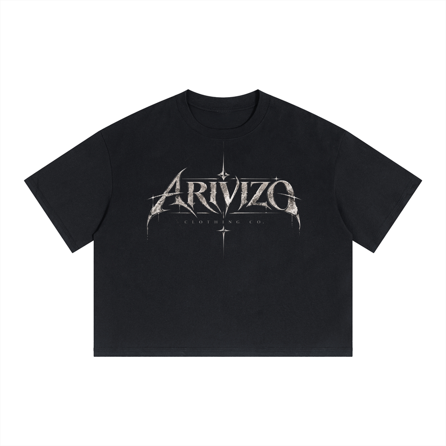 Arivizo | Boxy Drop Shoulder Crop T-Shirt