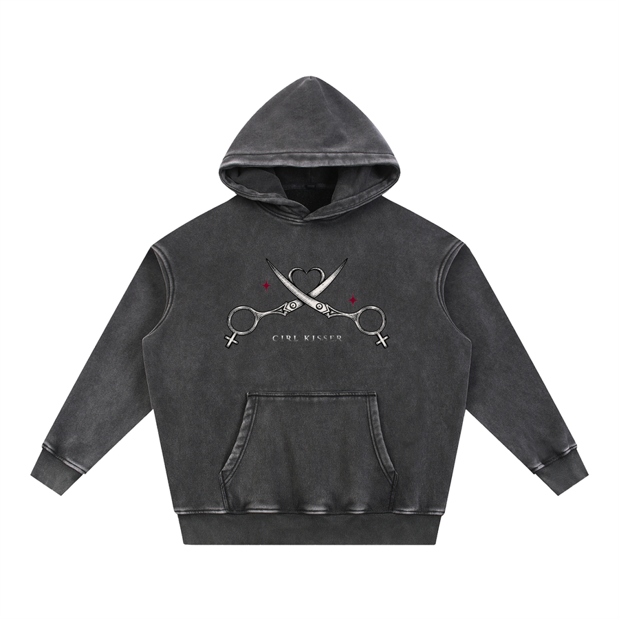 Girl Kisser Snow-Wash Hoodie