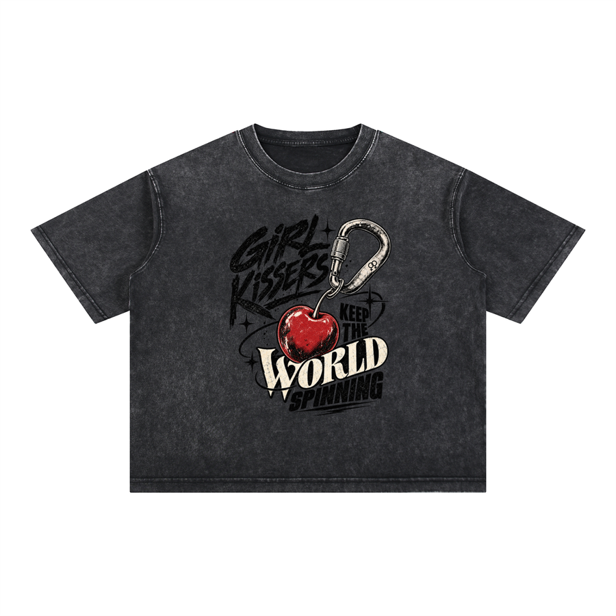 Carabiner | Mineral Wash Boxy Cotton T-Shirt