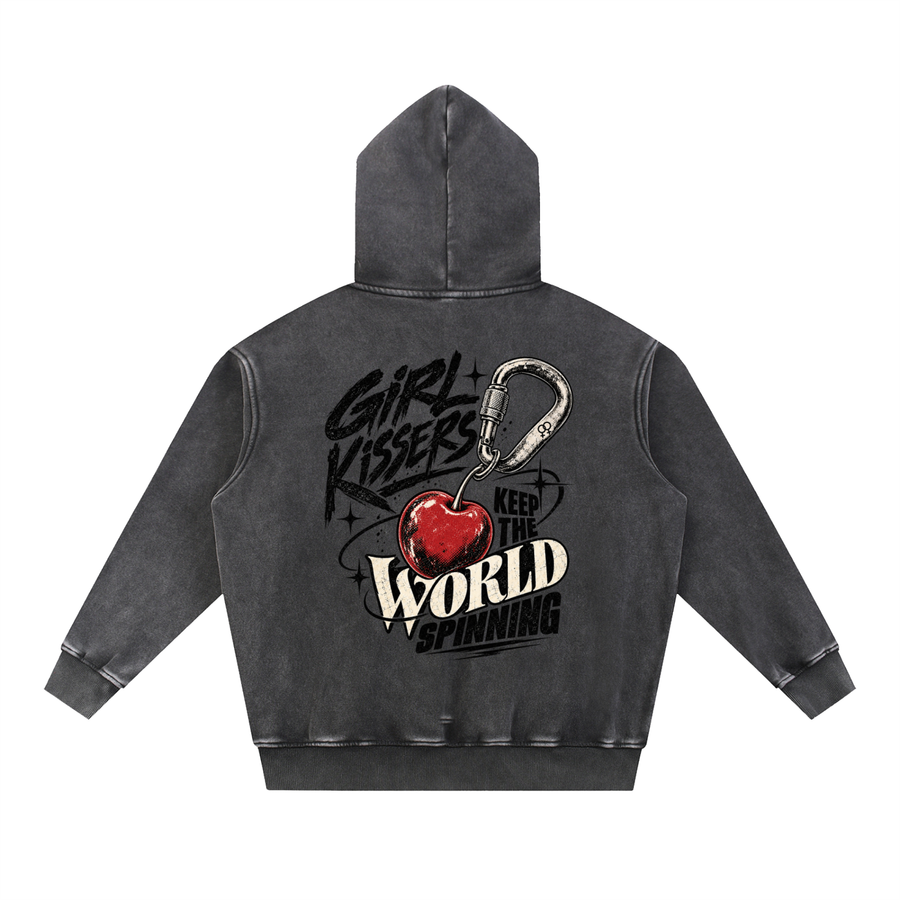 Carabiner | Snow Wash Fleece Oversize Hoodie