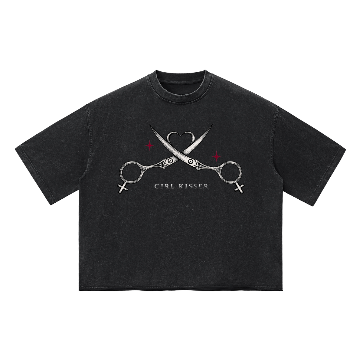Girl Kisser Boxy Wash Tee