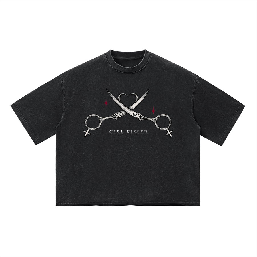 Girl Kisser Boxy Wash Tee