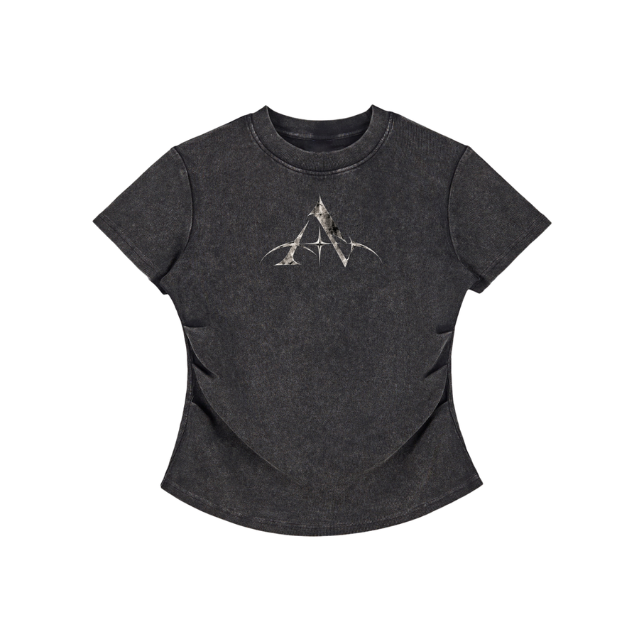 Arivizo Vintage Washed Bodycon Cotton T-Shirt