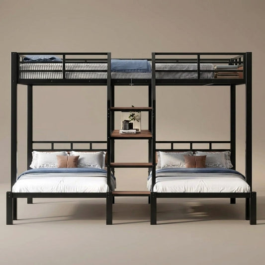 Triple Tier Metal Bunk Bed